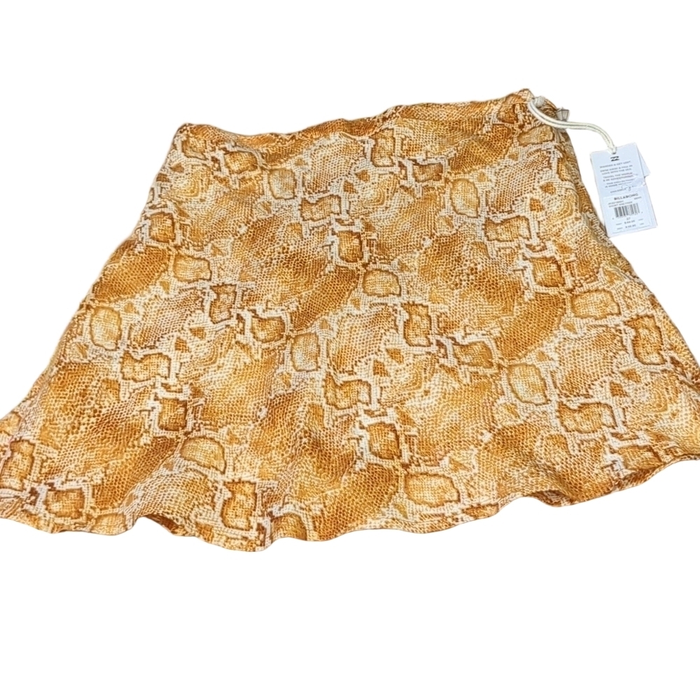 BILLABONG x sincerely Jules short and free orange snakeskin skirt size 27